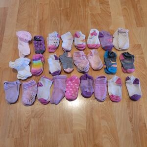 Toddler Girl Sock Bundle 25 Pairs Size 12-36 Months